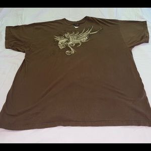 Miami Ink / skull / Mens Short Sleeve shirt / 3XL / Brown